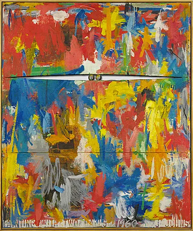 Peinture avec deux boules (Painting with Two Balls) 1960, Jasper Johns