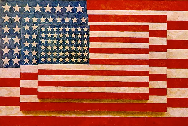 Three Flags (Trois Drapeaux), 1958, Jasper Johns