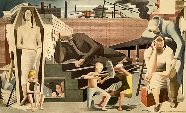 Estudio para el mural Work and Play para el Queensbridge Housing Projects, 1939, Philip Guston, Philadelphia Museum of Art.