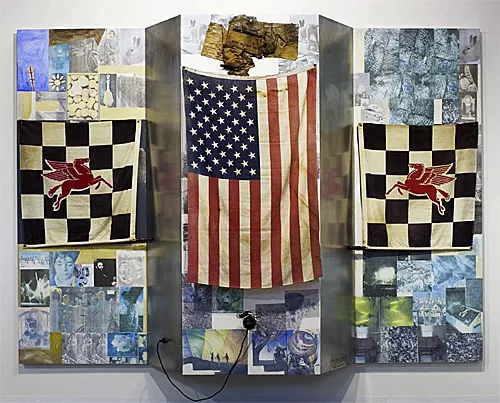 La première visite de Pégase en Amérique à l'ombre du Flatiron Building (Kabal American Zephyr), Robert Rauschenberg, 1982