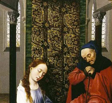 Tríptico de Miraflores, detalle, Rogier van der Weyden
