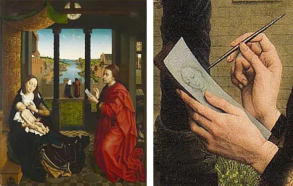 San Lucas dibujando a la Virgen, copia de Rogier van der Weyden