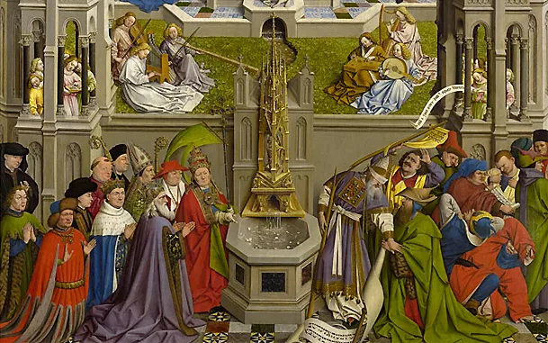 La Fuente de la Vida,
colaborador Jan van Eyck