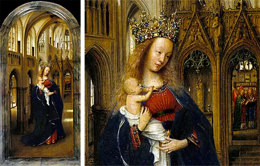 Virgen en una iglesia, 1425, Jan van Eyck