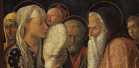 Presentación de Jesús en el Templo, detalle, 1460, Andrea Mantegna 