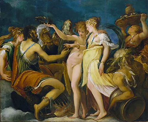 Le mariage de Cupidon et de Psyché, vers 1550, Andrea Schiavone