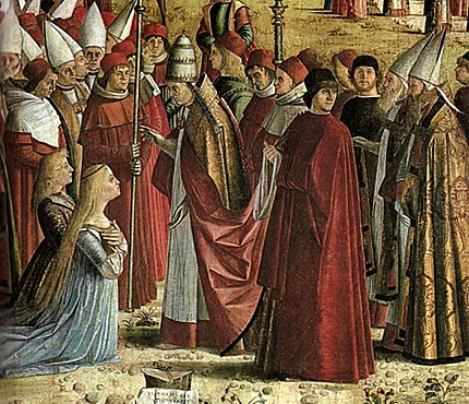 Encuentro de los peregrinos con el papa Ciriaco, Vittore Carpaccio