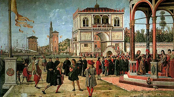 El regreso de los embajadores a la corte inglesa, Vittore Carpaccio