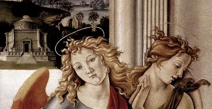 La Natividad con dos ángeles y santos, 1475, Francesco di Giorgio