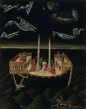 Saint Nicolas de Tolentino calme la tempête, 1456, Giovanni di Paolo