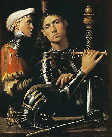 Homme en armure avec son page, 1501-1502, Giorgione