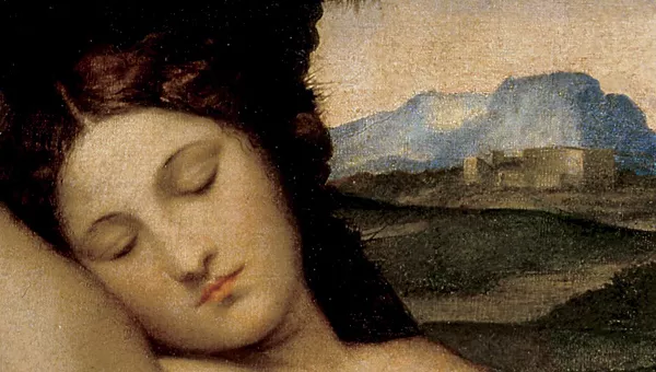 Vénus endormie, détail, 1509-1510, Giorgione