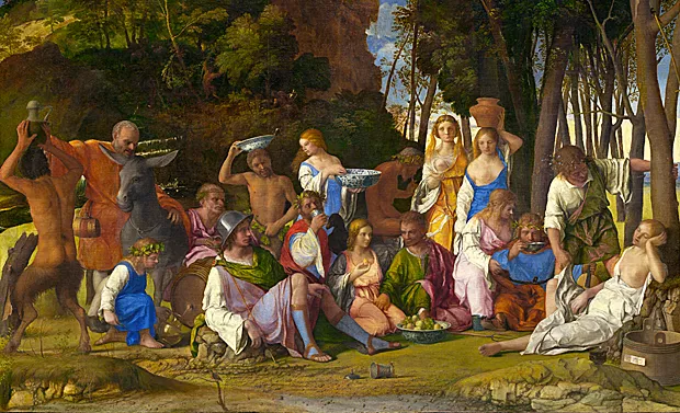 Festín de los dioses, 1514, Giovanni Bellini 