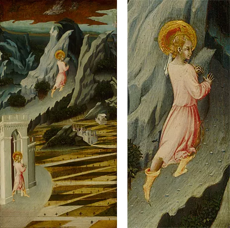 Juan el Bautista en el desierto, 1460, Giovanni di Paolo