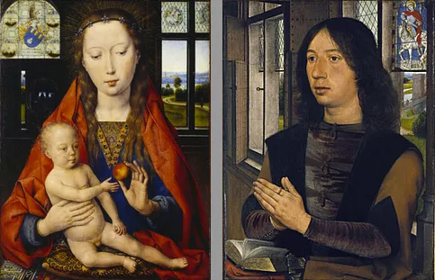 Díptico de Maarten van Nieuwenhove, 1487, Hans Memling