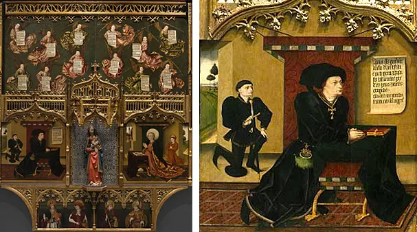 Jorge Inglés, Retable de Joies de la Vierge et portrait de Iñigo de Mendoza