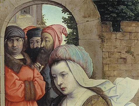 La Resurrección de Lázaro, Juan de Flandes (Detalle)
