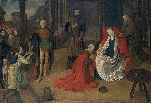 Adoration des Mages, vers 1465, Juste de Gand, New York, Metropolitan