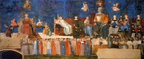 Alegoría del Buen gobierno, 1337-1339, Ambrogio Lorenzetti, Siena