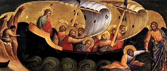 Cristo salva a Pedro en el mar, Lorenzo Veneziano