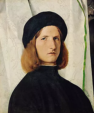 Retrato de joven con una lámpara de aceite, 1506-1510, Lorenzo Lotto