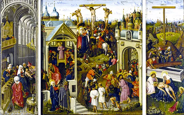 Triptyque avec scènes de l'Enfance et de la Passion du Christ, 1445, Louis Allyncbrood
