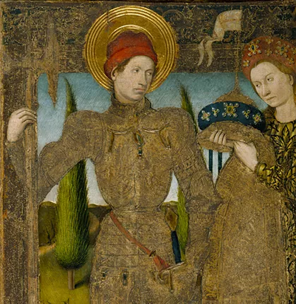 Saint Georges et la princesse, attribuée à Jaume Huguet