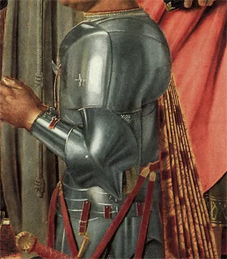 Retable de Brera, armure de Federico da Montefeltro, Piero della Francesca