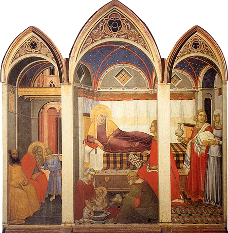 Naissance de la Vierge, 1342, Pietro Lorenzetti