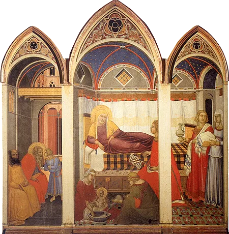 Nacimiento de la Virgen, 1342, Pietro Lorenzetti