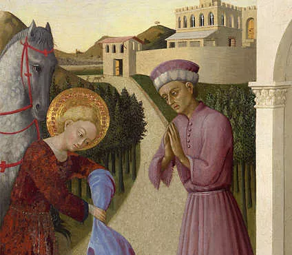 Saint François donne son manteau, Sassetta