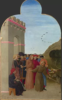 Saint François et le loup de Gubbio, 1437, Sassetta