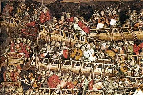 Batalla naval, 1352-1410, Spinello Aretino