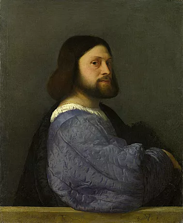 El hombre de la manga azul, 1508/1510, Tiziano