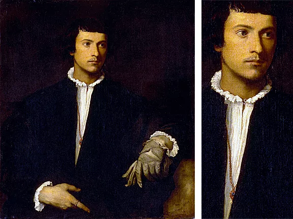 El hombre del guante, 1520/1525, Tiziano