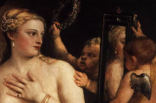 Vénus au miroir, 1554-1555, Titien