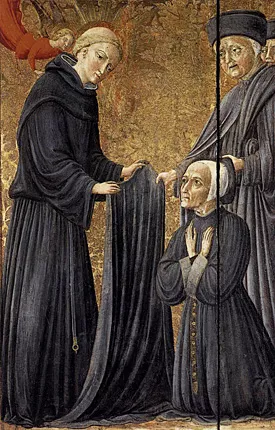 El beato Agustino Novello, panel de la Arliquiera, Vecchietta