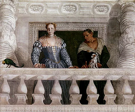 Giustiniana Giustiniani avec la nourrice, Paolo Véronèse, Villa Maser