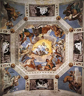 Bóveda de la Sala del Olimpo, fresco, 1560-61, Paolo Veronese