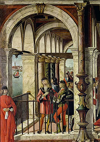 Llegada de los embajadores ingleses, Vittore Carpaccio