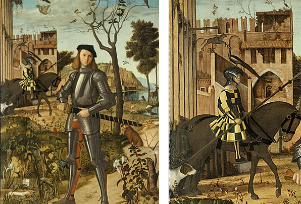 Joven caballero en un paisaje, 1510, Vittore Carpaccio