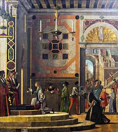 Salida de los embajadores (ciclo de Santa Ursula), Vittore Carpaccio 