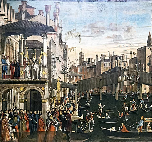 Milagro de la reliquia de la Cruz, 1496, Vittore Carpaccio