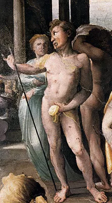 Zeuxis et les jeunes filles de Crotone, détail, Domenico Beccafumi