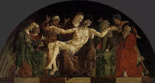 Pietà, polyptyque Roverella, Cosme Tura, Louvre