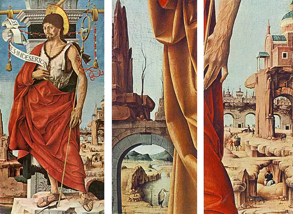 San Juan Bautista (políptico Griffoni), h. 1473, Francesco del Cossa