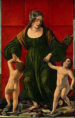 La mujer de Asdrúbal y sus hijos, 1490-93, Ercole de' Roberti