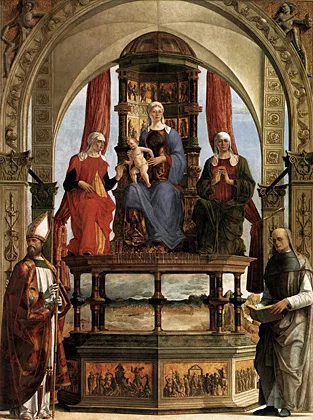 Pala Portuense o Retablo de Ravena, Ercole de'Roberti, Milan, Pinacoteca di Brera