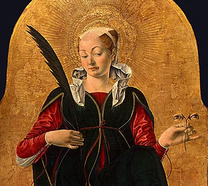 Santa Lucía (políptico Griffoni), 1473, Francesco del Cossa, Washington, National Gallery