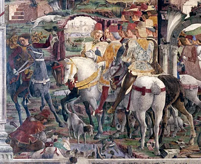 Borso d'Este y sus cortesanos, Francesco del Cossa, Ferrare, Schifanoia